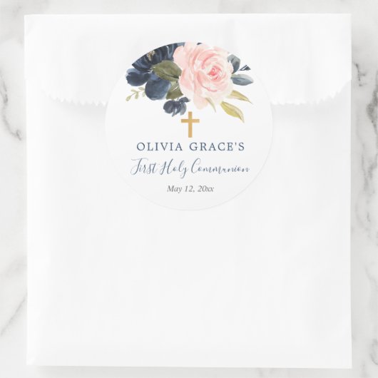 Blütenrosa-Marineinfanterie Runder Aufkleber (Tasche)