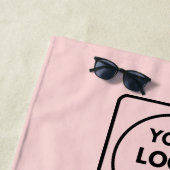 Blütenrosa Moderne | Berufliches Logo Strandtuch (Beispiel)