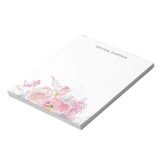 Blütenrosa Notizblock (Rotiert)