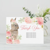 Blütenrosa Ostersonne Dankeskarte (Stehend Vorderseite)
