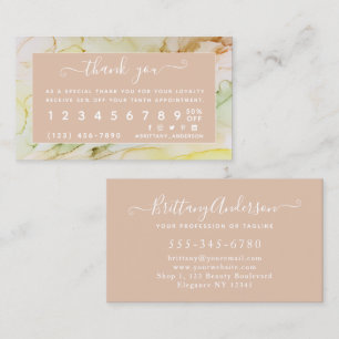 Blütenrosa Personalisierte Beauty Loyalty Card Treuekarte