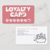 Blütenrosa Pet Grooming Treuekarte (Vorne/Hinten)