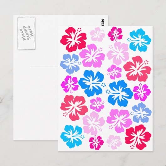 Blütenrosa Postkarte (Vorne/Hinten)