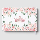 Blütenrosa Quinceanera Gästebuch (Rückseite)