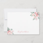 Blütenrosa Quinceñera Dankeskarte (Rückseite)