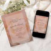 Blütenrosa Rose Blumenstrauß Einladung