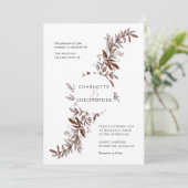 Blütenrosa Rose Hochzeit Einladung (Stehend Vorderseite)