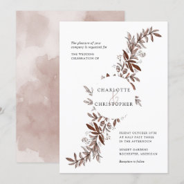 Blütenrosa Rose Hochzeit Einladung