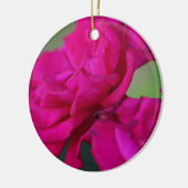 Blütenrosa Rose Keramikornament (Links)
