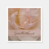 Blütenrosa Rosenblütenhochzeit Serviette (Vorderseite)