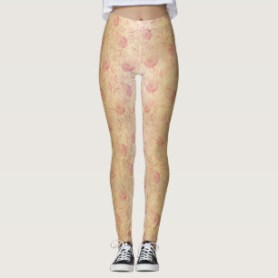 Blütenrosa Rosengoldschimmer Leggings