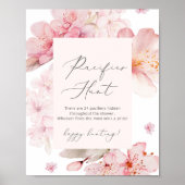 Blütenrosa Sakura Schnuller Jagdspiel Poster (Vorne)