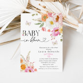 Blütenrosa Schmetterlinge Baby In Bloom Babyparty Einladung