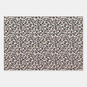 Blütenrosa Schwarzer Leoparden         Geschenkpapier Set (Vorderseite)