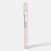 Blütenrosa Silberblume Glitzer Case-Mate iPhone Hülle (Rückseite / Links)