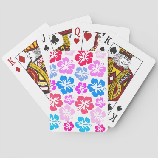 Blütenrosa Spielkarten (Rückseite)