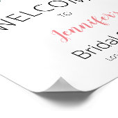 Blütenrosa und blaue Blumen - Willkommen Poster (Ecke)