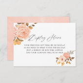 Blütenrosa und goldblütige Brautpartys Begleitkarte (Vorne/Hinten)