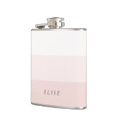 Blütenrosa und graue Farbkombination Flachmann (Links)