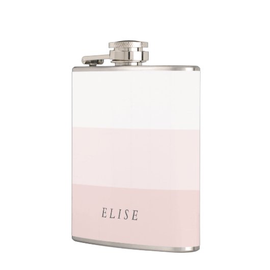 Blütenrosa und graue Farbkombination Flachmann (Links)