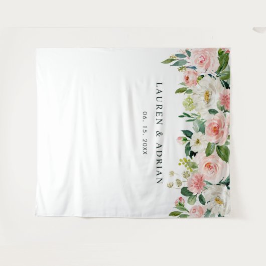 Blütenrosa Wandteppich (Vorderseite (Horizontal))