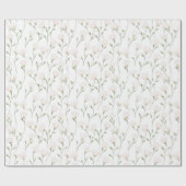 Blütenrosa Weiße Blüte Geburtstag Geschenkpapier (Flach)