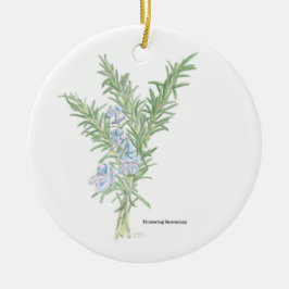 Blütenrosemary Keramik Ornament