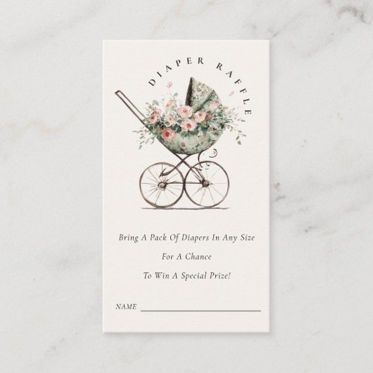 Blütenrost Windelwindeln Kinderdusche Begleitkarte (Vorderseite)