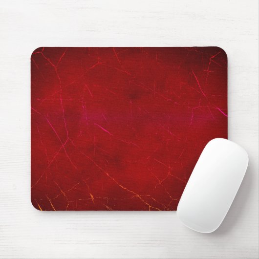 Blütenrot Abstrakte Textur mit Kratzern Mousepad (Mit Mouse)