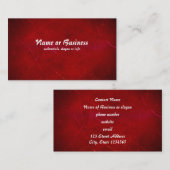 Blütenrot Abstrakte Textur mit Kratzern Visitenkarte (Vorne/Hinten)
