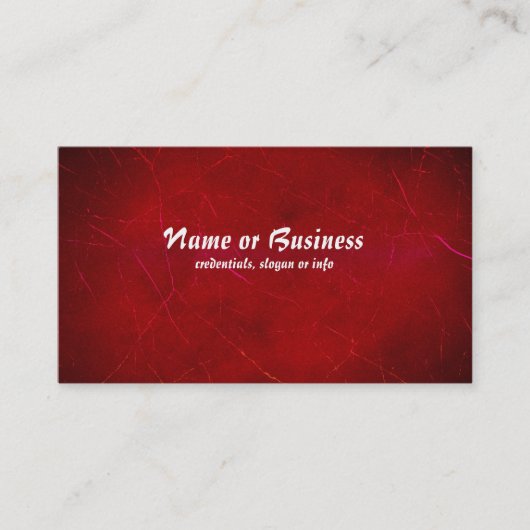 Blütenrot Abstrakte Textur mit Kratzern Visitenkarte (Vorderseite)