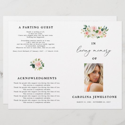 Blütenrot anlässlich des Programms "Leben" (Vorne/Hinten)