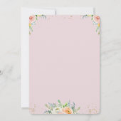 Blütenrot Elegante Einladung von Quinceañera (Rückseite)