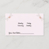 Blütenrot, Friseur, Schönheitssalon Visitenkarte (Rückseite)