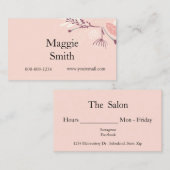 Blütenrot, Haarstiel Visitenkarte (Vorne/Hinten)