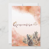 Blütenrot im Herbst - Aquarellquitte Einladung (Rückseite)