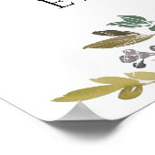 Blütenrot individuelle Name Begrüßungszeichen Poster (Ecke)