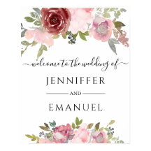 Blütenrot individuelle Name Begrüßungszeichen