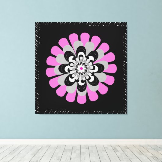 Blütenrot Leinwanddruck (Insitu (Holzboden))