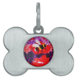 Blütenrot Lila Blume Biene farbenfroh Tiermarke