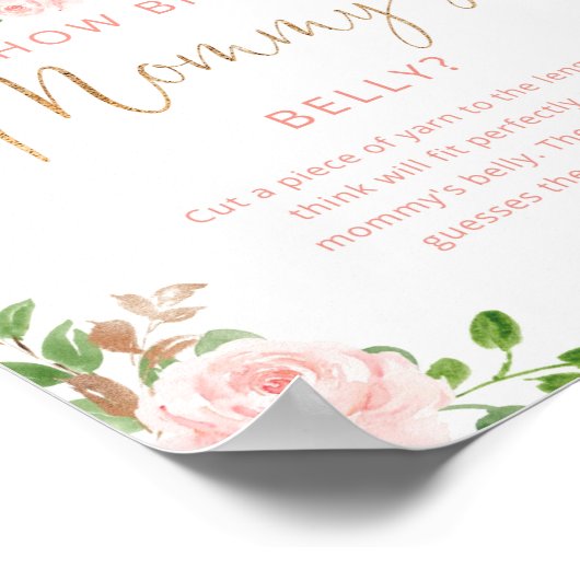 Blütenrot pink wie groß das Bauchspiel der Mama is Poster (Ecke)