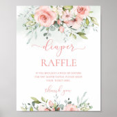 Blütenrot Rosa Blattbillard-Tombola Poster (Vorne)