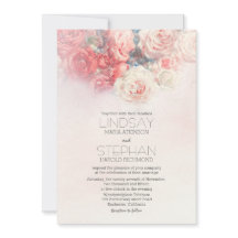 Blütenrot Rosa Einladung zur Hochzeit