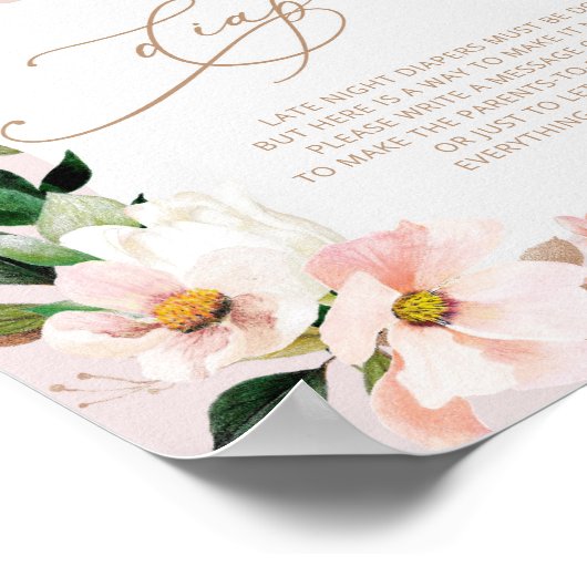 Blütenrot Rosa elegant Spätabendspalter Poster (Ecke)