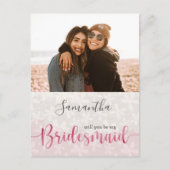 Blütenrot Rosa Farbe Einladungspostkarte (Vorderseite)