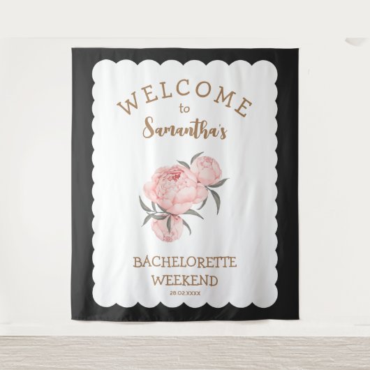 Blütenrot Rosa Giro del Malcantone Wandteppich (Vorderseite)