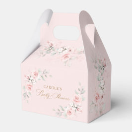 Blütenrot Rosa Grünpflanzen Gold Babydusche Geschenkschachtel