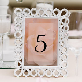 Blütenrot Rosa Tischnummer