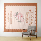 Blütenrot Rosa Wüste Bachelorette Wandteppich (Beispiel (Horizontal))