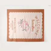 Blütenrot Rosa Wüste Bachelorette Wandteppich (Vorderseite (Horizontal))